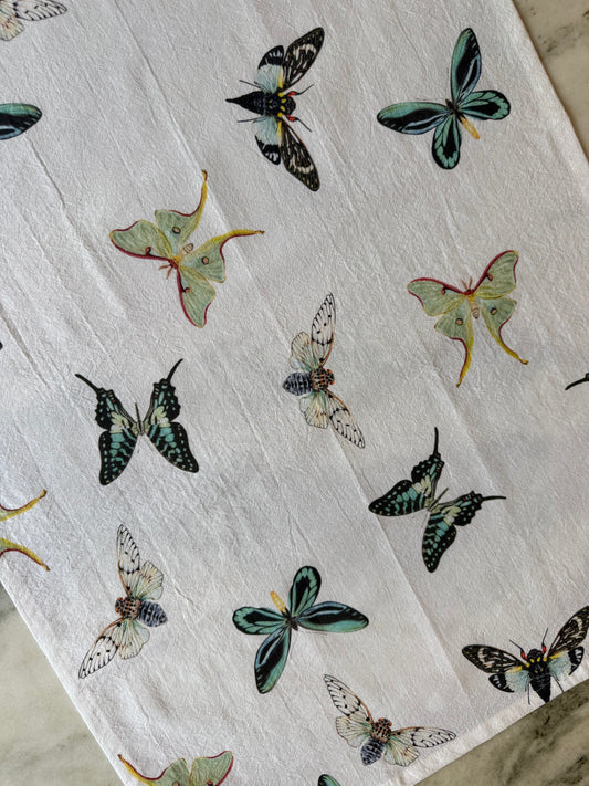 Emerald Flight Cotton Tea Towel