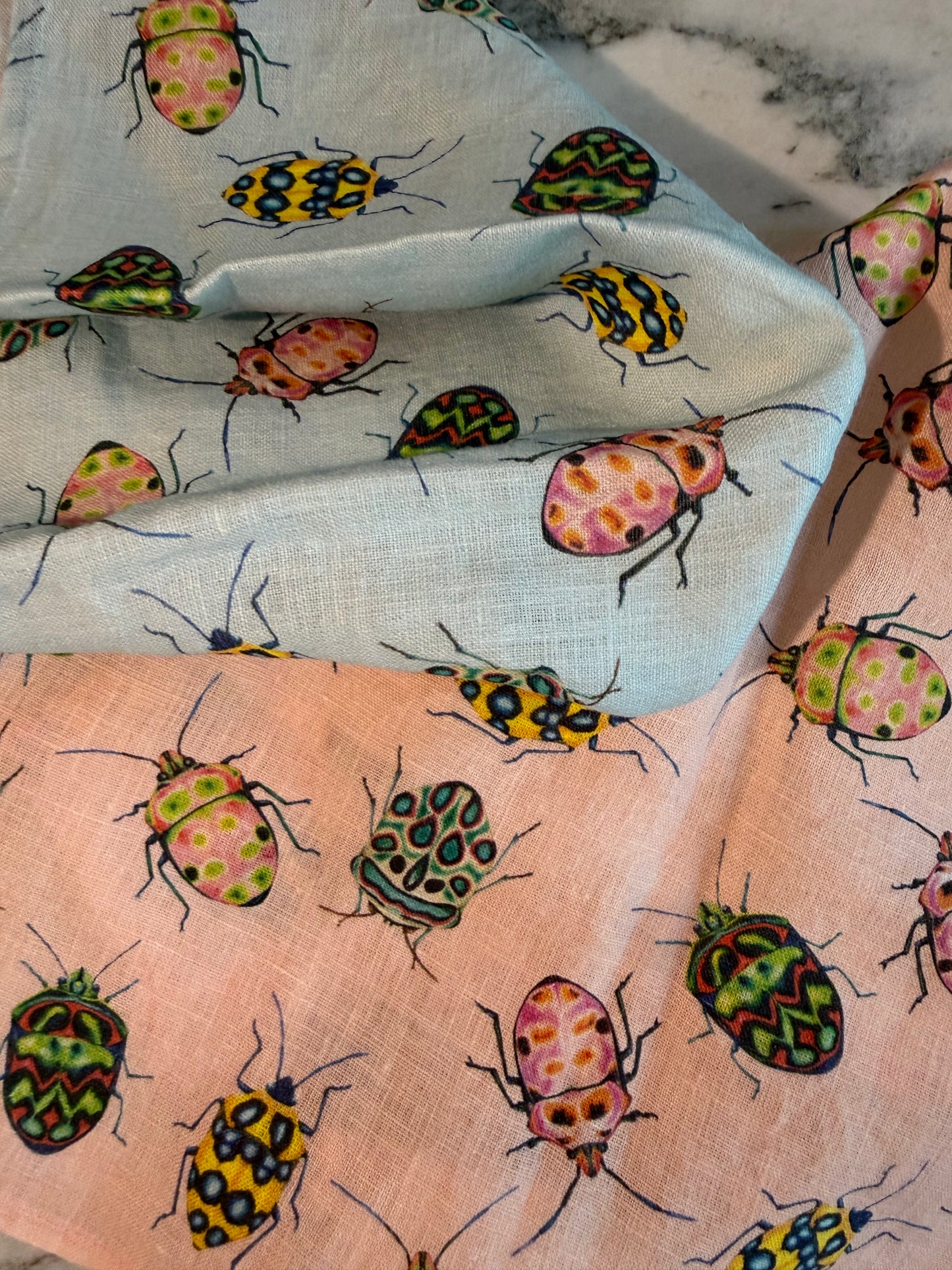 Jewel Beetle Linen Tea Towel