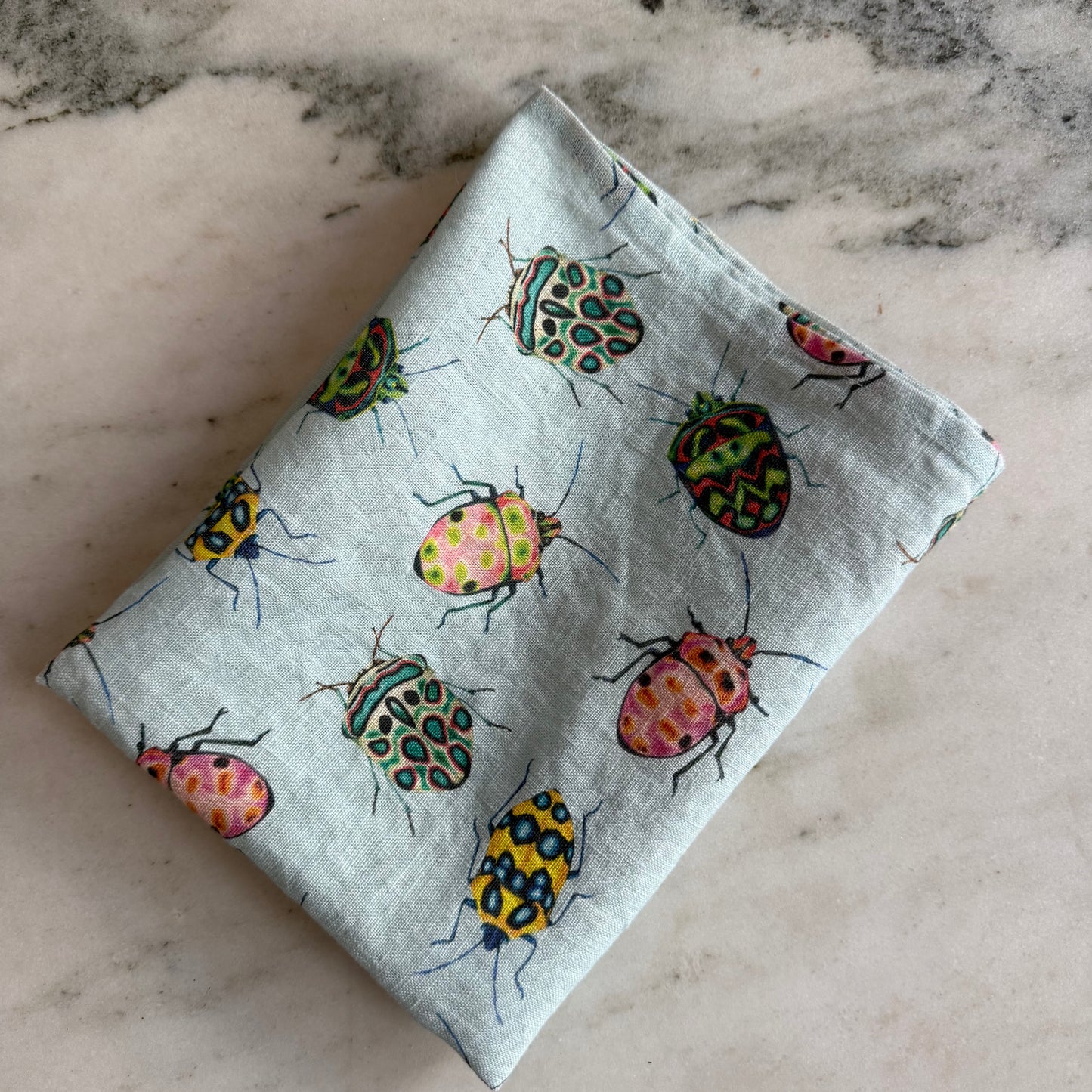 Jewel Beetle Linen Tea Towel