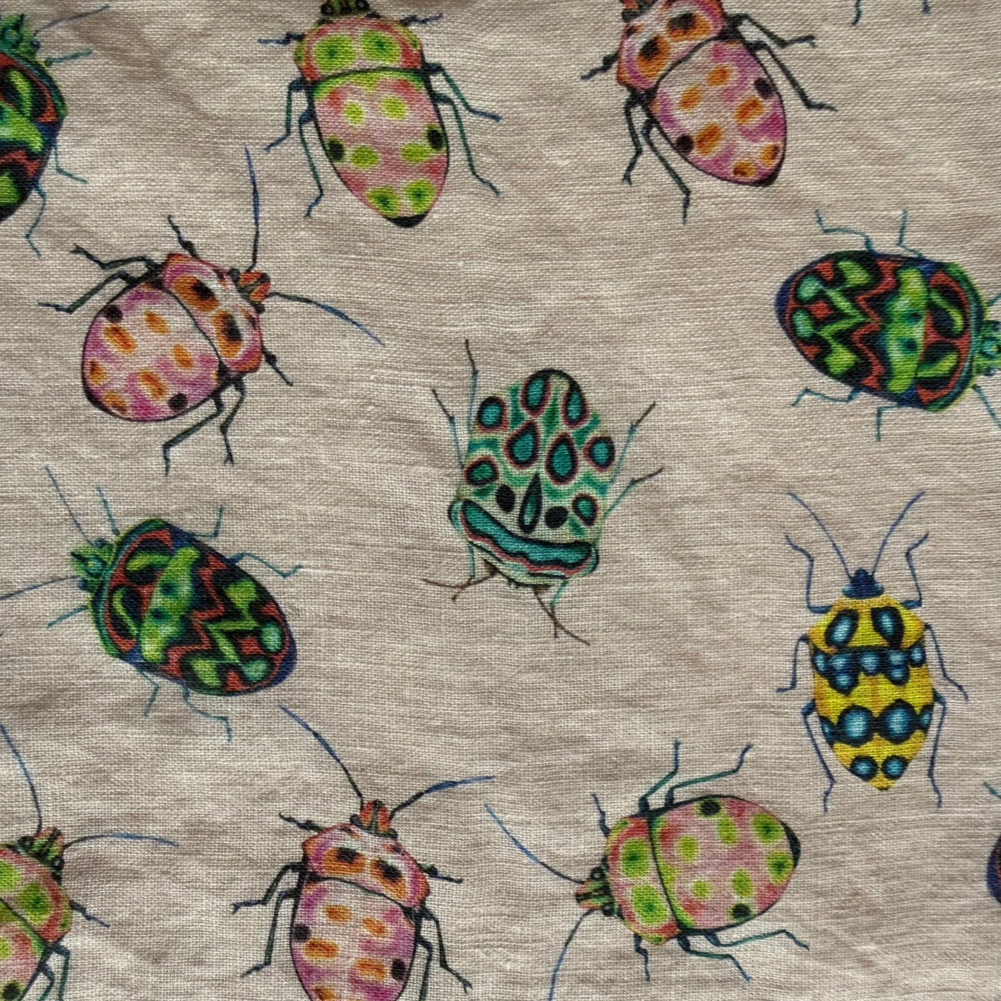 Jewel Beetle Linen Tea Towel