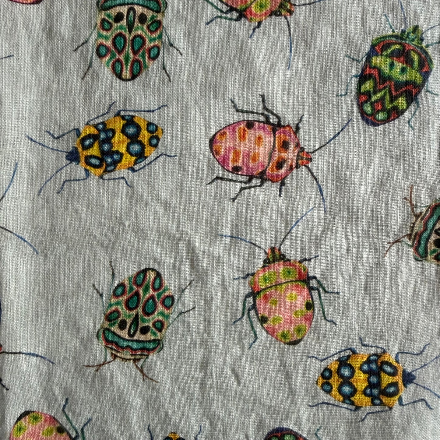 Jewel Beetle Linen Tea Towel